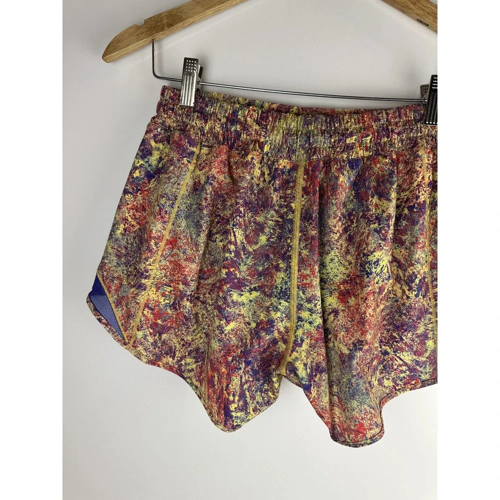 🦄 Lululemon SeaWheeze Hotty Hot Short 4" Woodland Sprint Women's Size 8 Tall - Picture 9 of 12